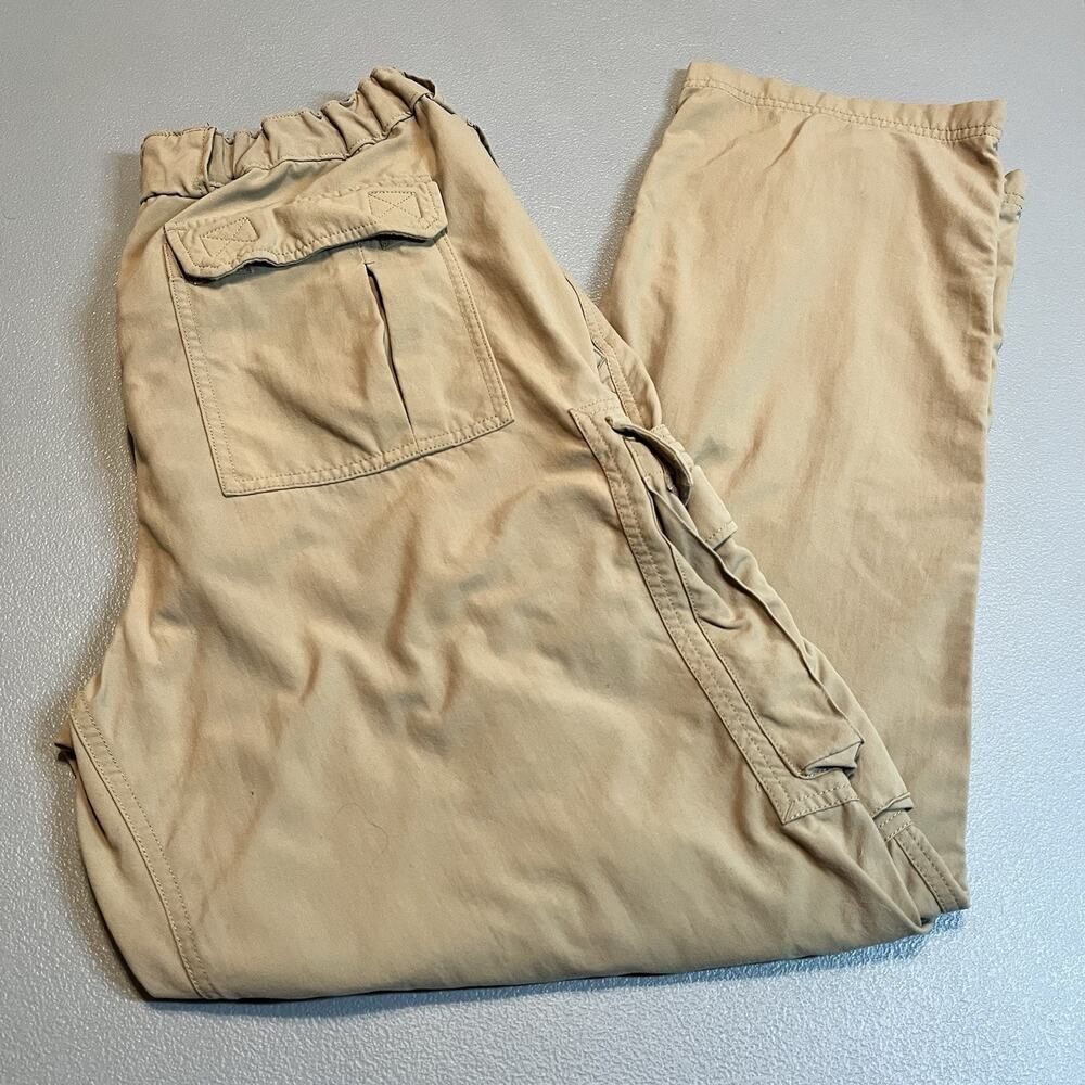Duluth Trading Pants Mens Lx32 Tan Dry On The Fly Cargo Utility Gorpcore UPF40